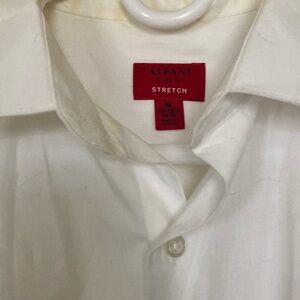 Alfani slim fit white dress shirt long sleeve button down